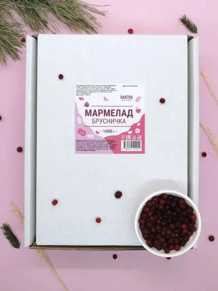 Мармелад ягодный Брусничка, 1кг
